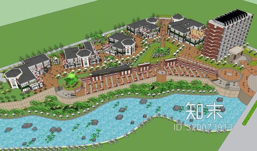 山地度假旅游区规划SU模型下载【ID:320073913】