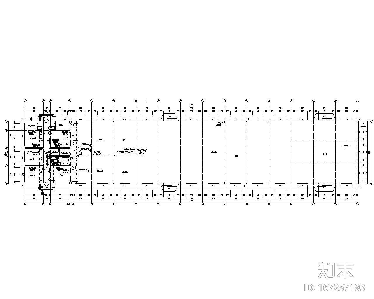 21米单跨钢结构厂房建筑结构施工图（CAD）施工图下载【ID:167257193】