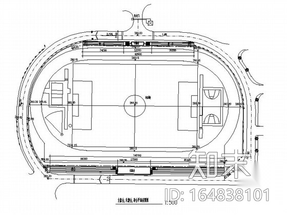 某体育场室内装修施工图cad施工图下载【ID:164838101】