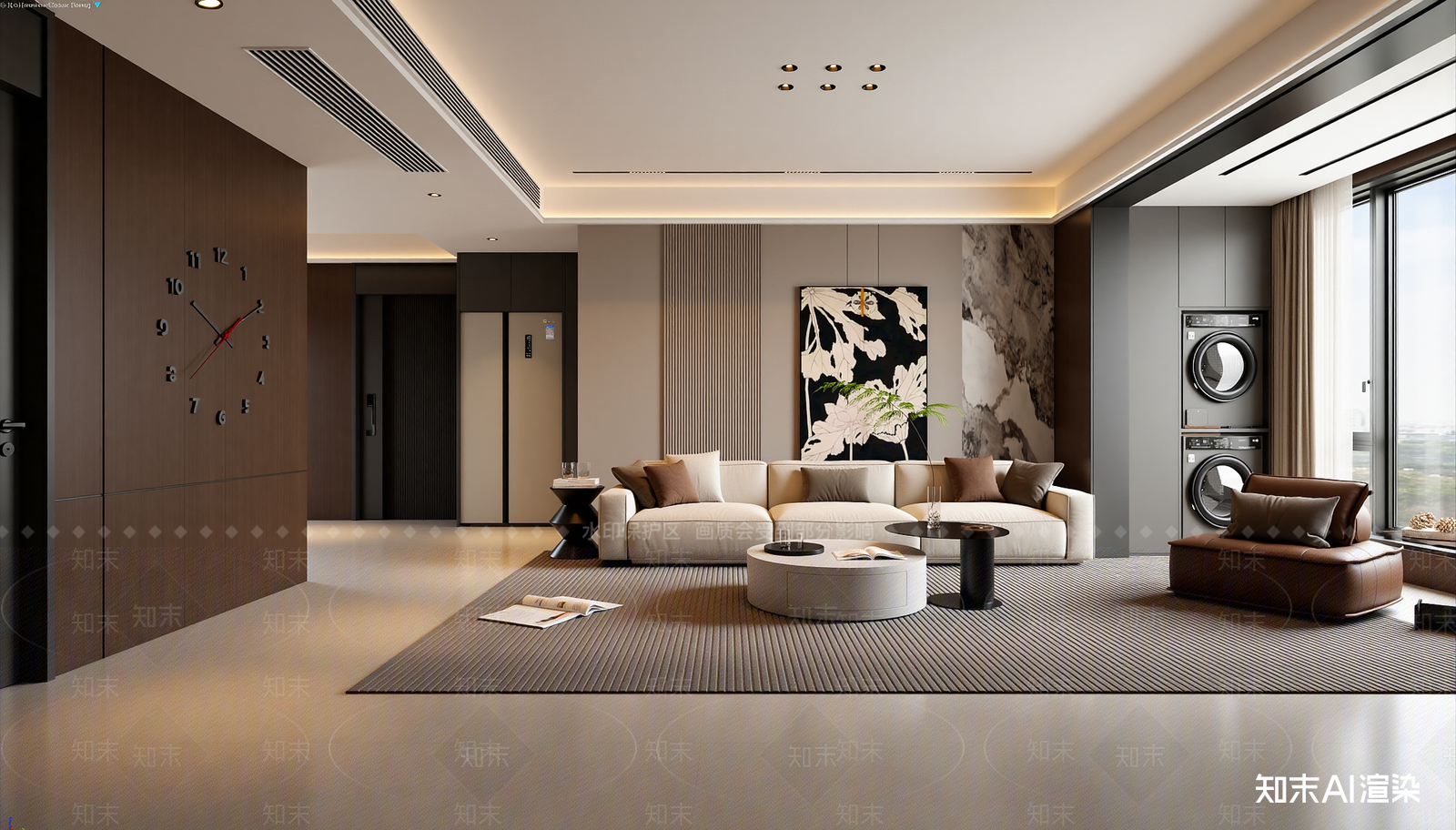 现代家居客厅3D模型下载【ID:1221901208】