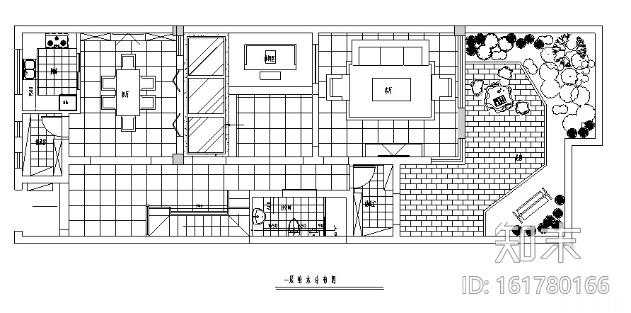 [江苏]现代风格400平米联体别墅设计施工图（附效果图）cad施工图下载【ID:161780166】