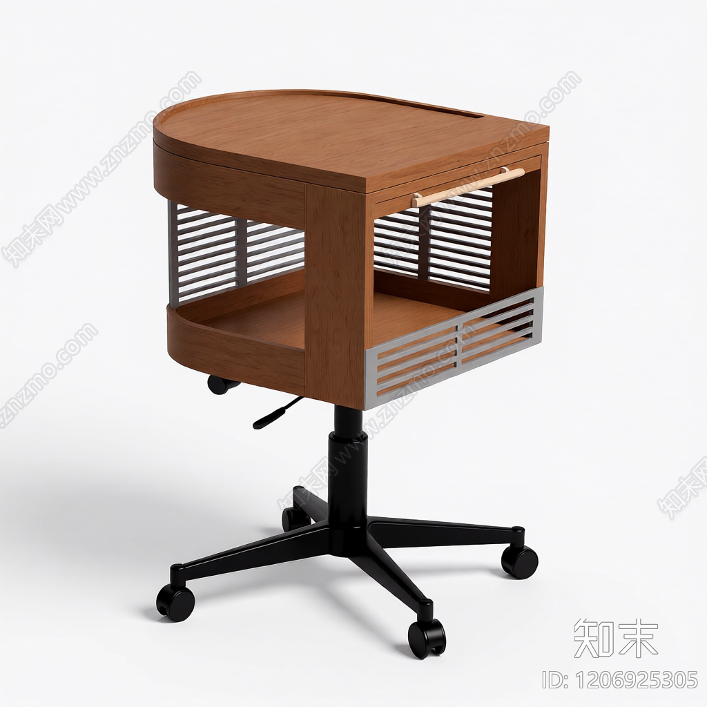 木质移动置物车3D模型下载【ID:1206925305】