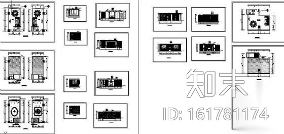 酒店餐厅包厢装修图纸cad施工图下载【ID:161781174】