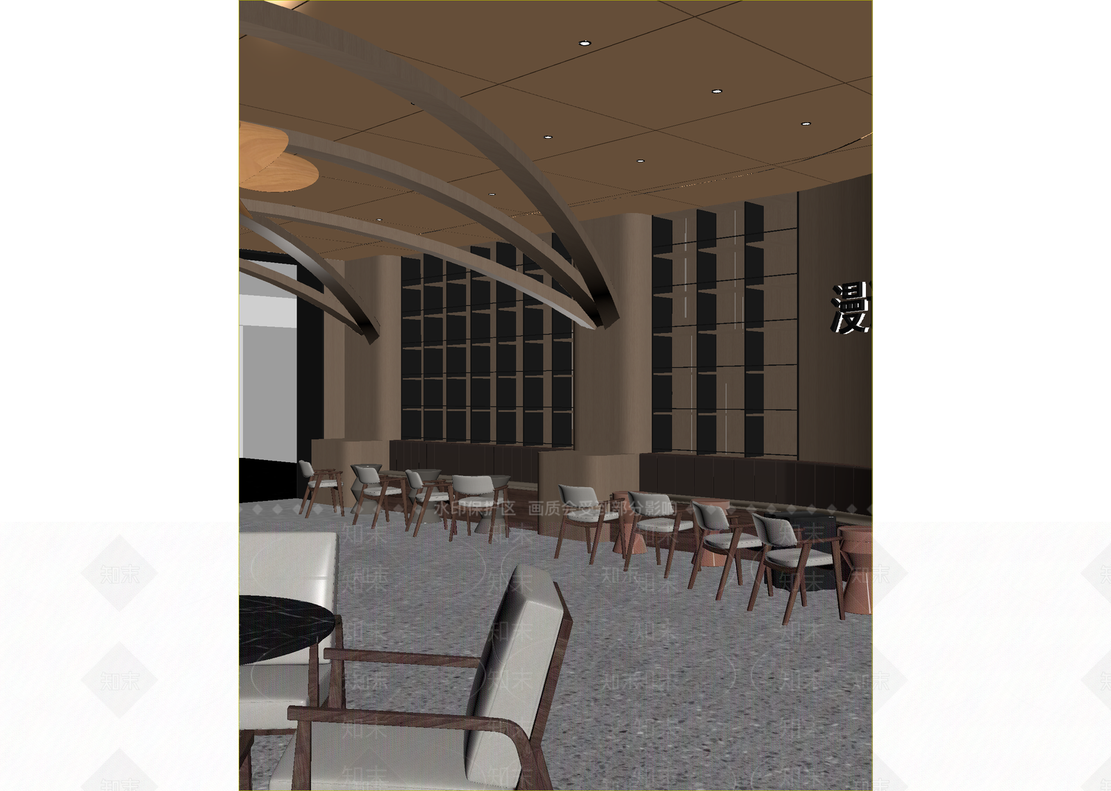 现代咖啡厅3D模型下载【ID:1214790557】