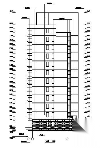 某十三层住宅楼建筑方案图cad施工图下载【ID:149847134】