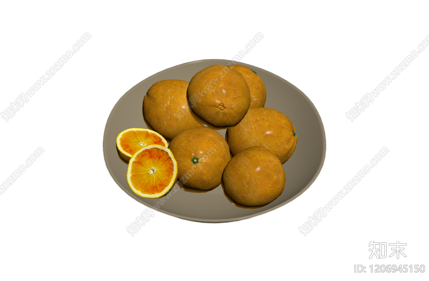 果盘水果组合3D模型下载【ID:1206945150】
