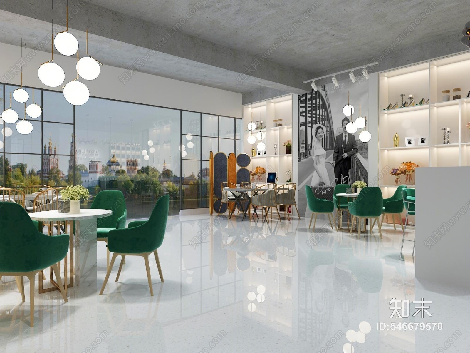 现代婚纱摄影店3D模型下载【ID:546679570】