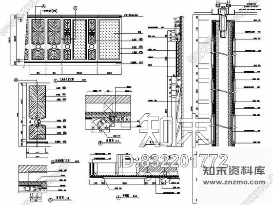 图块/节点会议室活动间隔门详图施工图下载【ID:832201772】