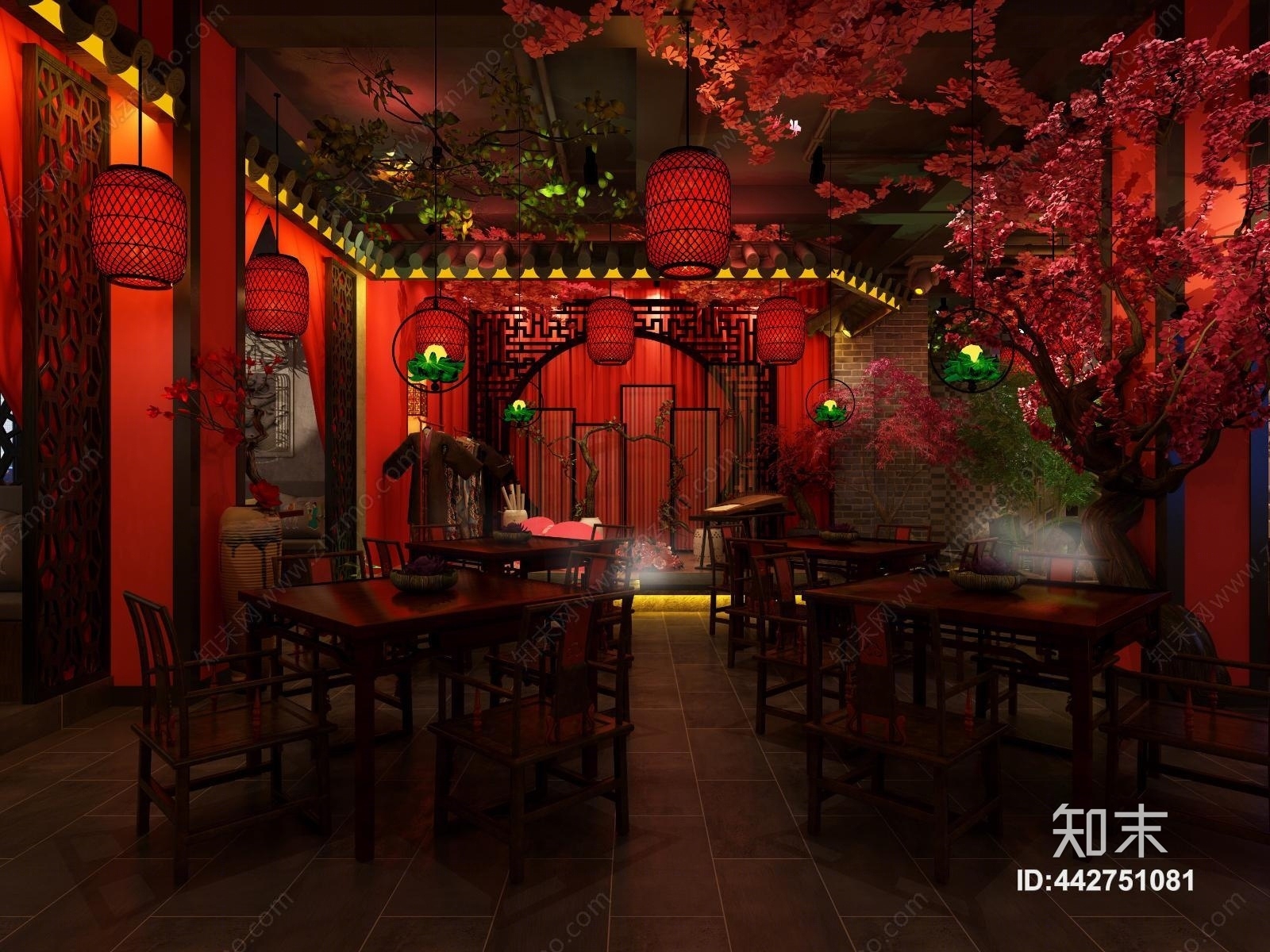 中式酒馆3D模型下载【ID:442751081】