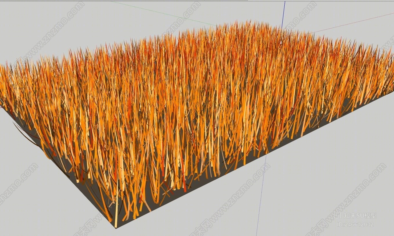 现代景观草坪SU模型下载【ID:246612032】