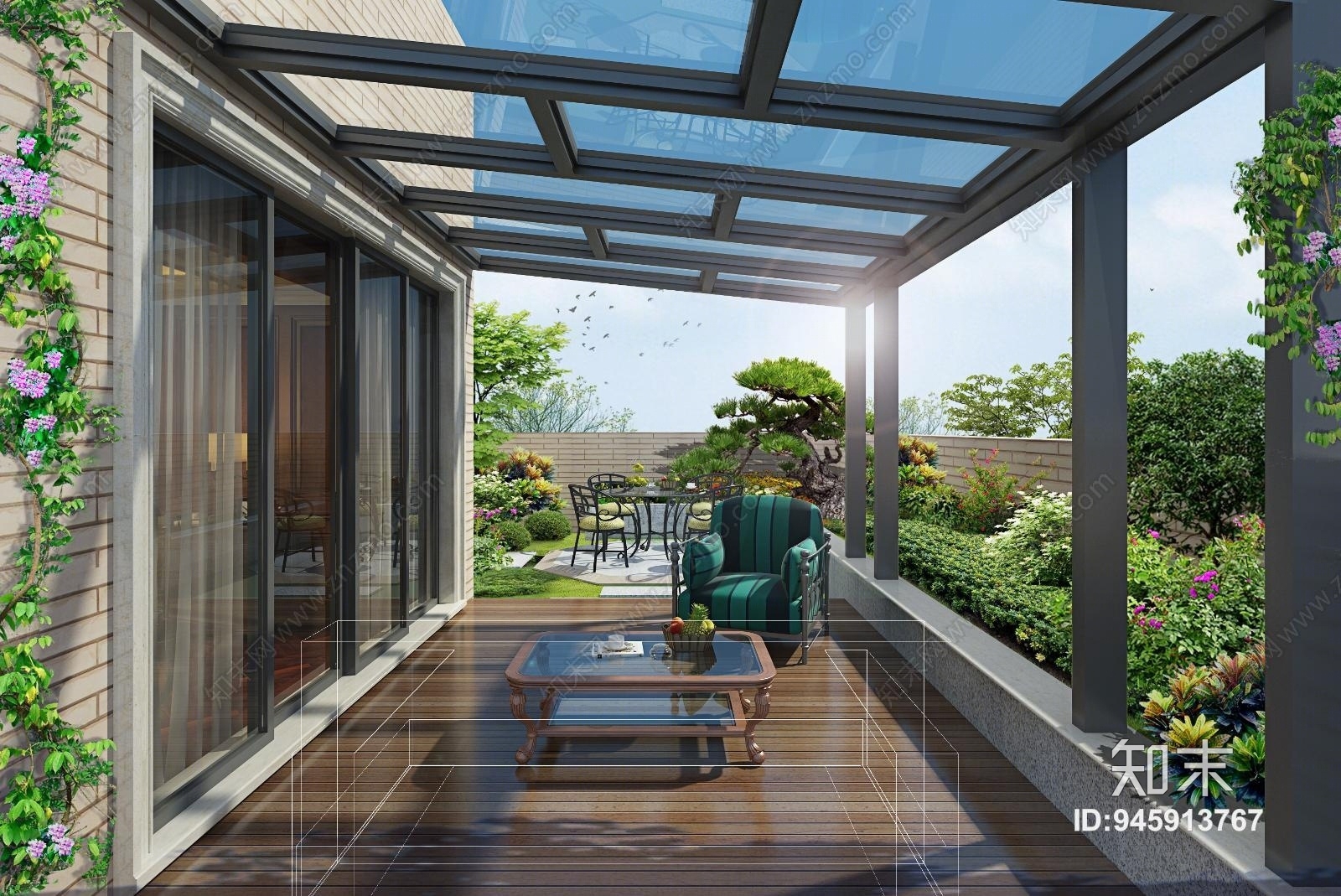 欧式古典花园3D模型下载【ID:945913767】