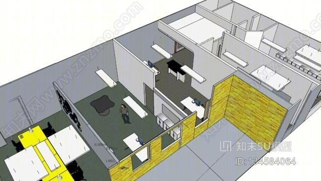 学校办公室SU模型下载【ID:134584064】