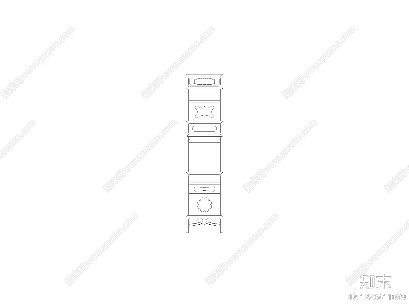 柜子平立面cad施工图下载【ID:1226411099】