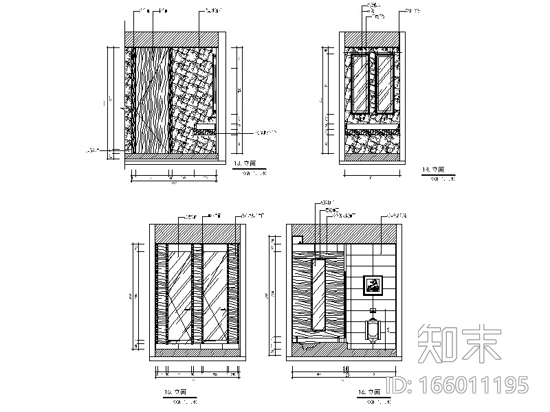 万象城某混搭风格餐厅设计CAD施工图（含效果图）cad施工图下载【ID:166011195】