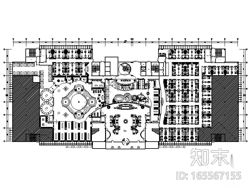 [北京]五星级洗浴中心施工图cad施工图下载【ID:165567155】