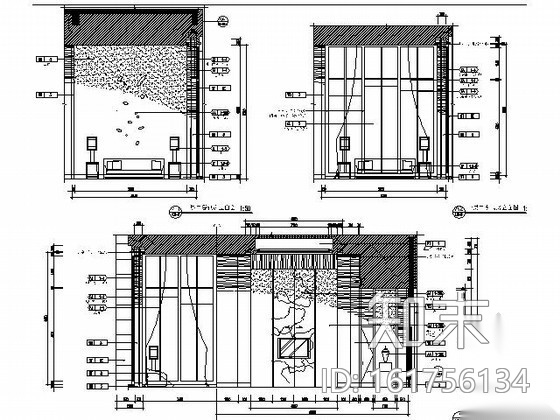 五星酒店中餐厅包间施工图施工图下载【ID:161756134】