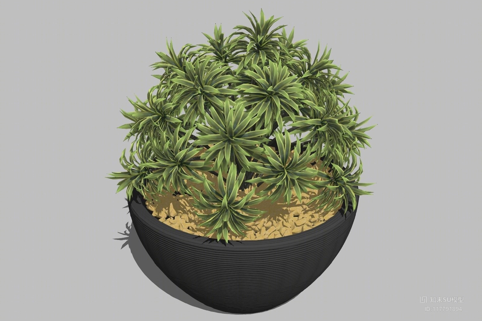 精品免费盆栽SU模型下载【ID:117791894】