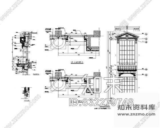 图块/节点欧式建筑连窗详图2cad施工图下载【ID:832279748】