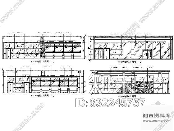 图块/节点银行大厅立面装饰图cad施工图下载【ID:832245757】