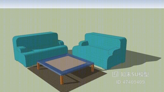 组合沙发SU模型下载【ID:417946139】