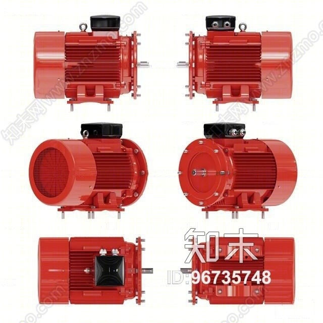 现代红色发动机3D模型下载【ID:96735748】