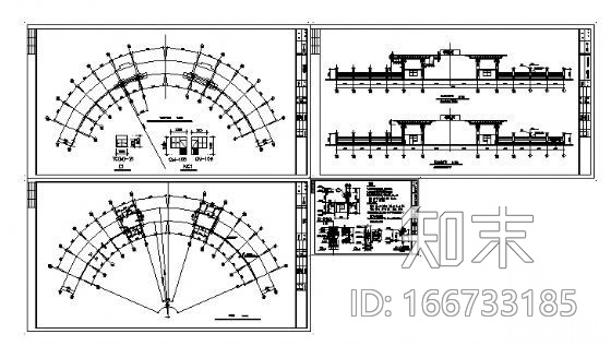 某小区大门建筑图施工图下载【ID:166733185】