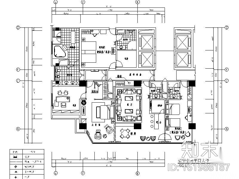 某四星大酒店设计装修图(含效果)cad施工图下载【ID:161988187】