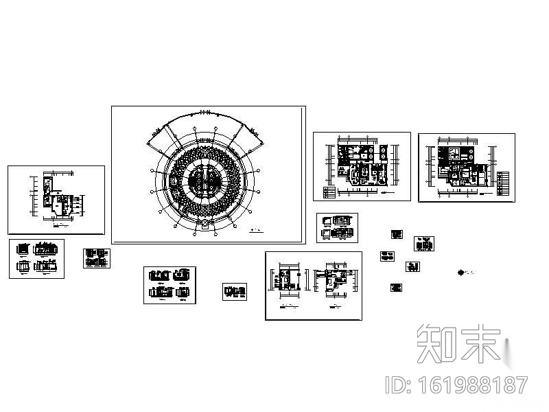 某四星大酒店设计装修图(含效果)cad施工图下载【ID:161988187】