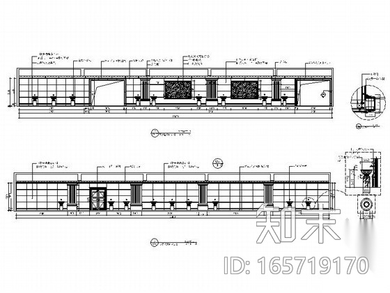 酒店豪华男浴区室内装修图cad施工图下载【ID:165719170】