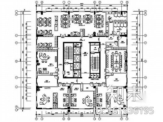 [重庆]某现代简约酒店办公室室内精装修设计施工图施工图下载【ID:161936195】