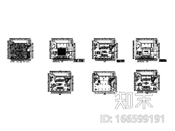 某酒店西餐厅平面设计方案cad施工图下载【ID:166599191】