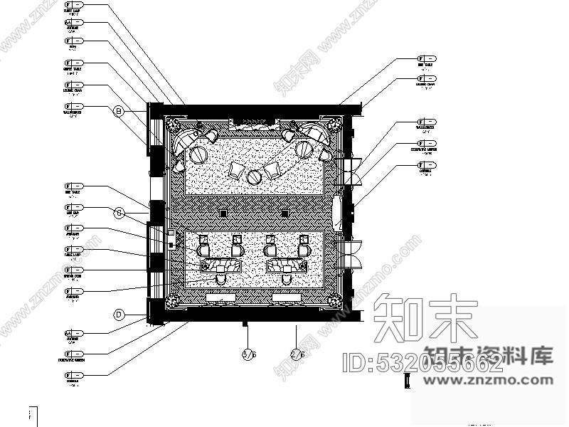 施工图上海某酒店老楼改造接待处装修图cad施工图下载【ID:532055662】