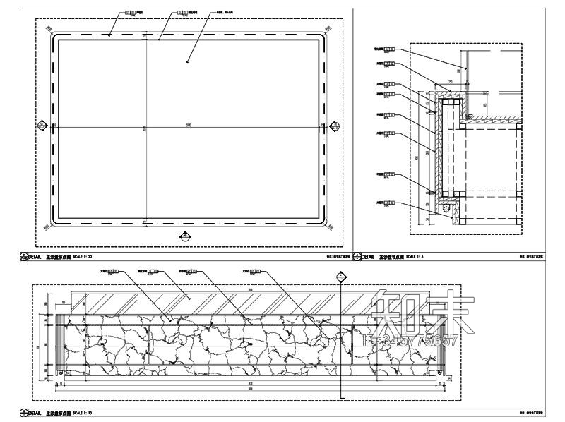 售楼处主沙盘区节点大样详图施工图下载【ID:345775657】