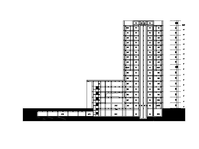 [浙江]高层L型涂料外墙信息办公中心建筑施工图施工图下载【ID:149960126】