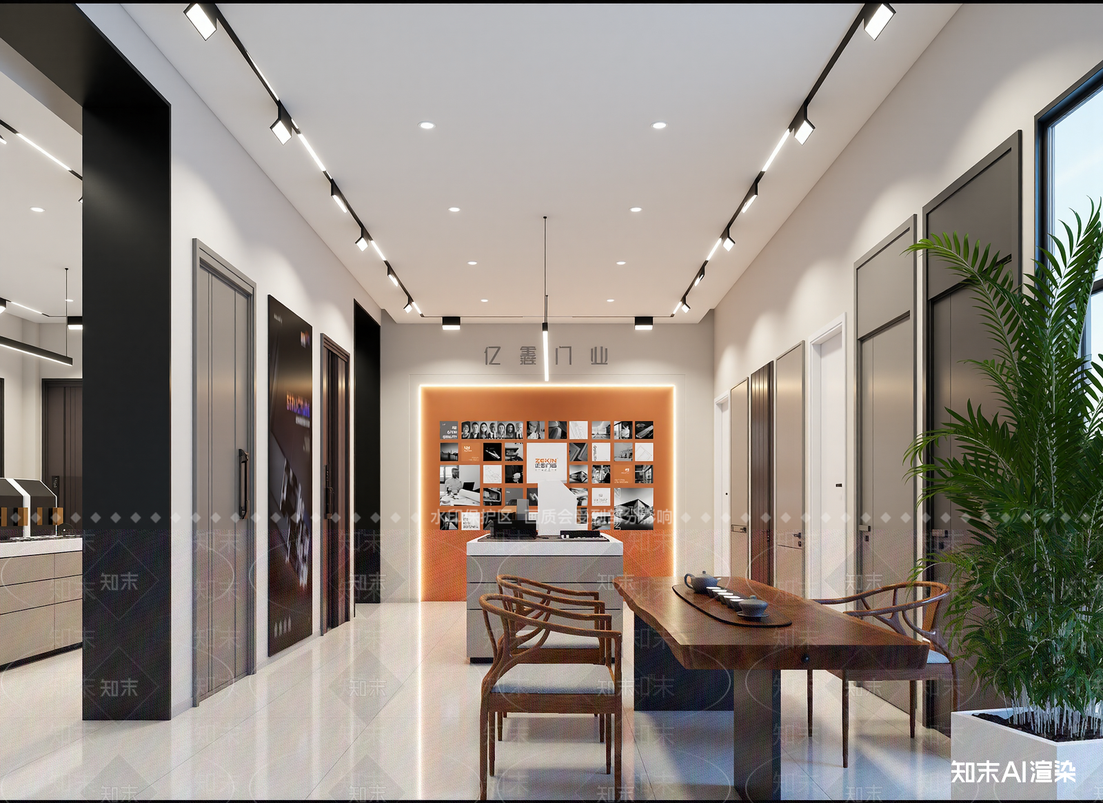 现代门窗展厅3D模型下载【ID:1214651703】