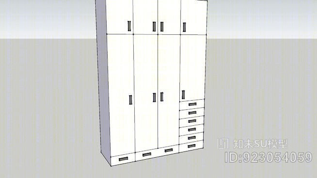 衣柜SU模型下载【ID:923054059】