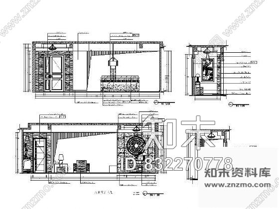图块/节点别墅入口玄关立面图施工图下载【ID:832270778】