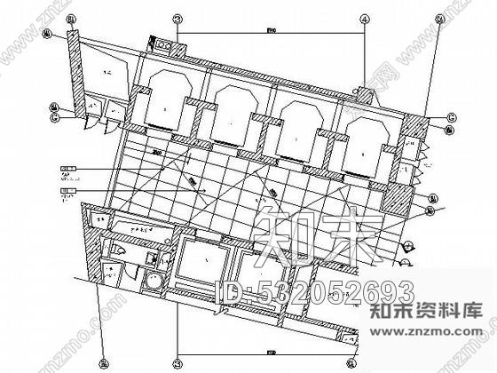 施工图酒店电梯厅装修图cad施工图下载【ID:532052693】