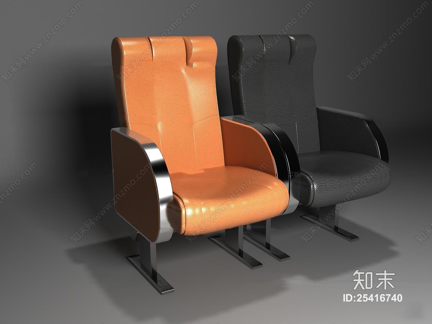 现代公共场所等候公用椅3D模型下载【ID:25416740】