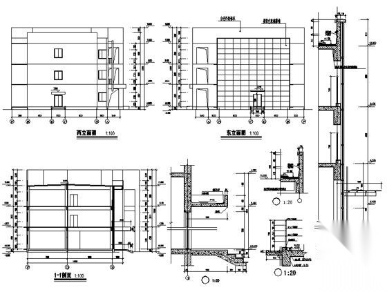 [苏州市]某现代化工业厂区南、北办公楼建筑施工图cad施工图下载【ID:167932148】