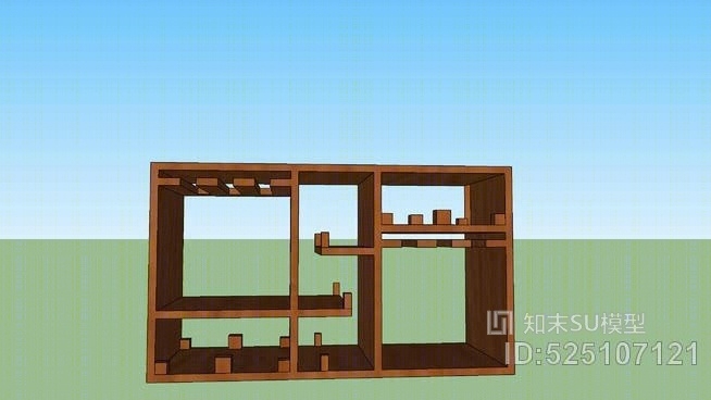 现代葡萄酒架SU模型下载【ID:525107121】