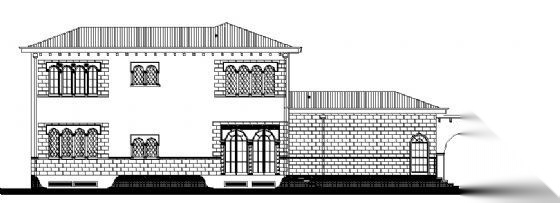 上海某二层高档别墅（E型）建筑施工图cad施工图下载【ID:149922111】