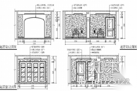 [浙江]风景优美交通便利欧式风格三层别墅装修图（含效果...cad施工图下载【ID:161725122】