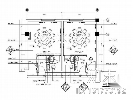 中餐厅A型包房室内装修图施工图下载【ID:161770192】
