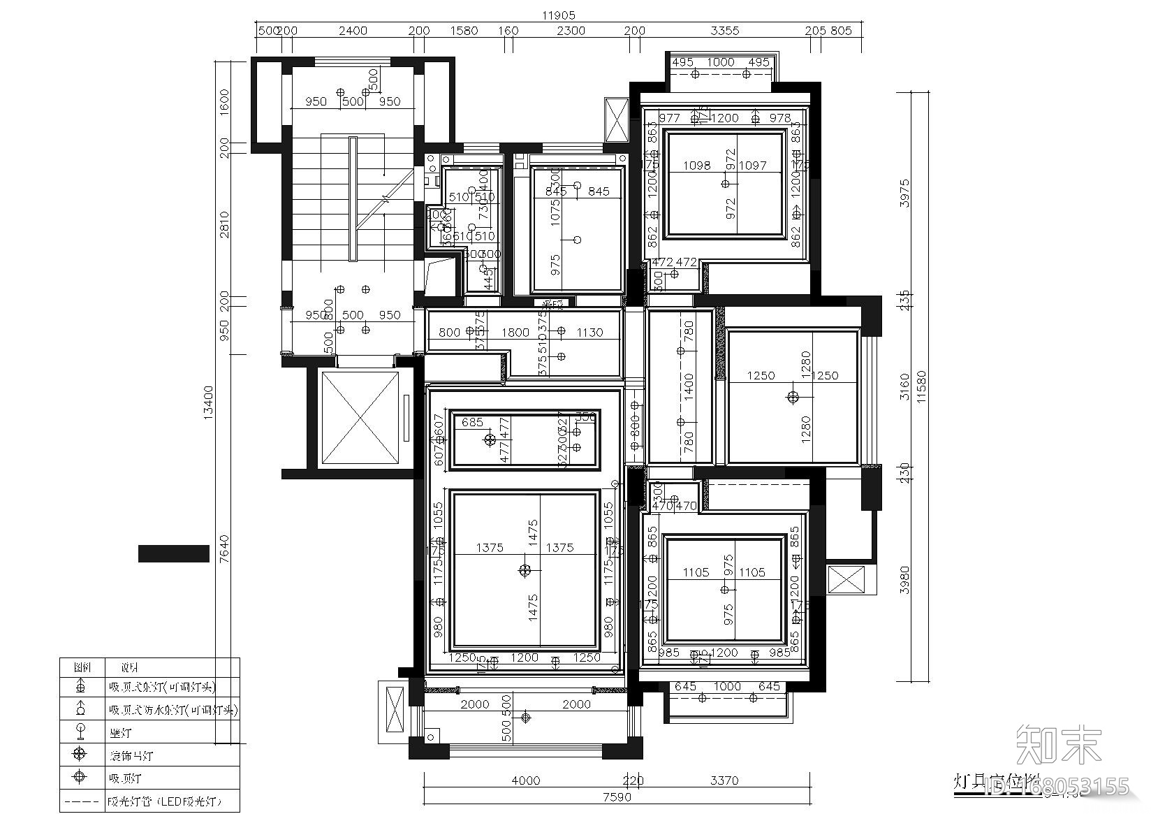 [上海]东方明珠20#楼C1户型施工图+实景拍摄施工图下载【ID:168053155】