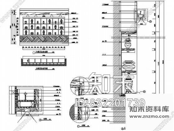 图块/节点日本餐厅展示柜详图cad施工图下载【ID:832201739】