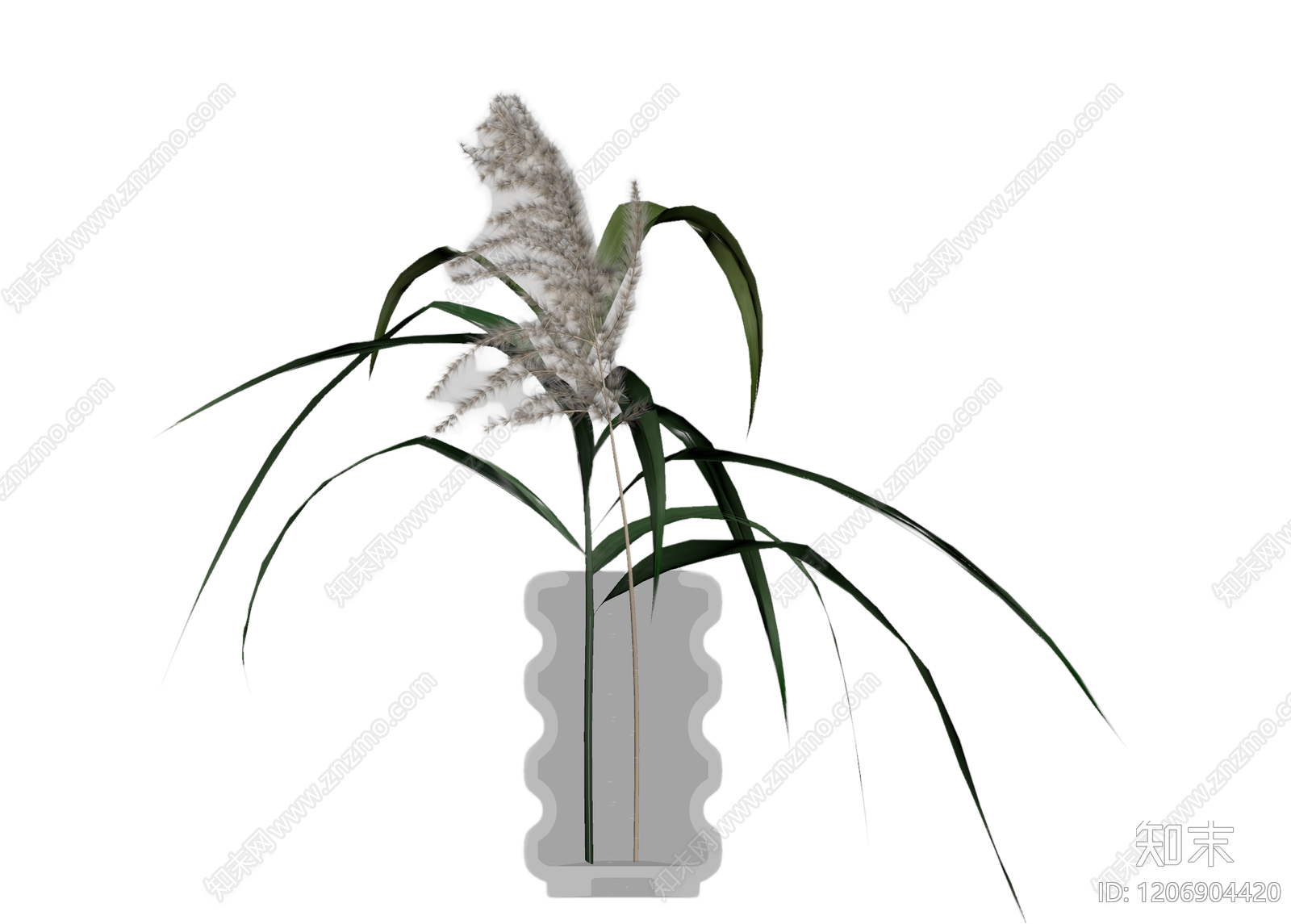 盆栽芦苇装饰3D模型下载【ID:1206904420】