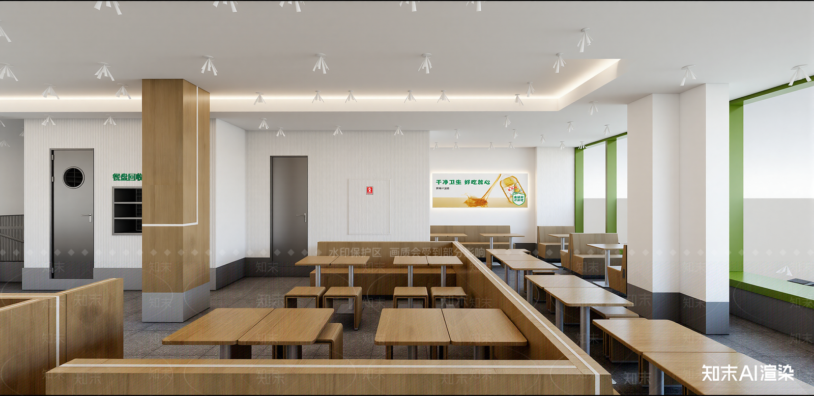 现代快餐店SU模型下载【ID:1216036781】