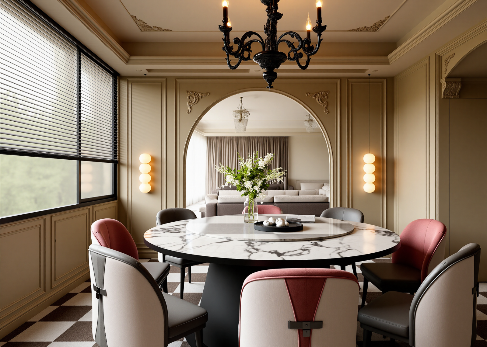 法式民宿大厅3D模型下载【ID:1215155263】