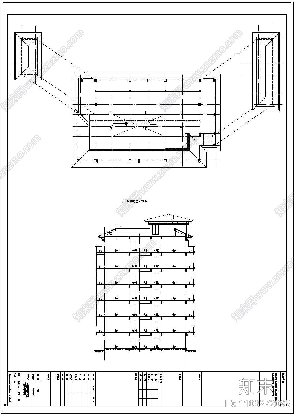 [浙江]七层框架结构教师学院员工宿舍楼结构施工图施工图下载【ID:1103272095】